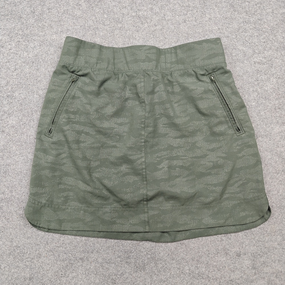 Orvis Skort Womens Small Green Camouflage Athletic Built-In Shorts Pockets
